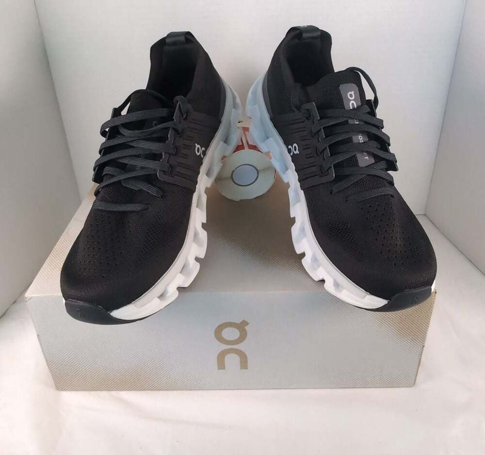 NEW On Cloudswift 3 Running Shoes Black and White 9W/7.5M - Picture 4 of 10